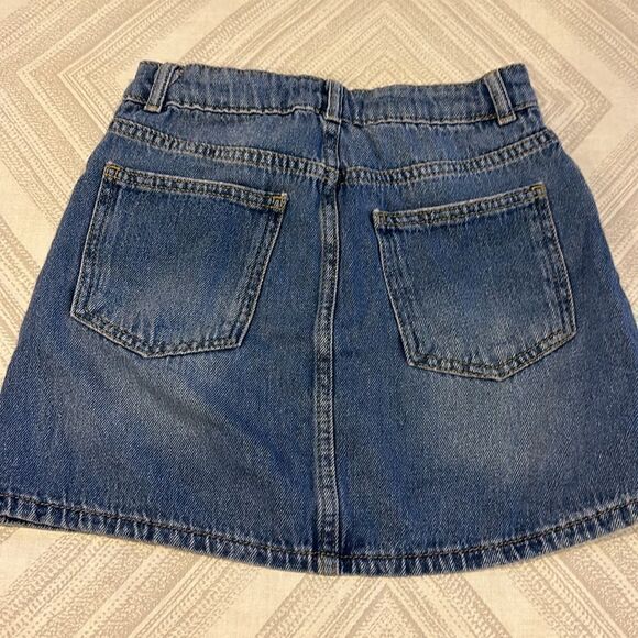 Zara Girls Denim Skirt with Silver Grommets - Size 11/12 - Picture 5 of 6